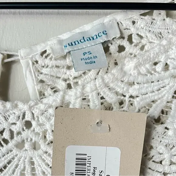 Sundance cotton lace eyelet shift dress NWT - Picture 8 of 10